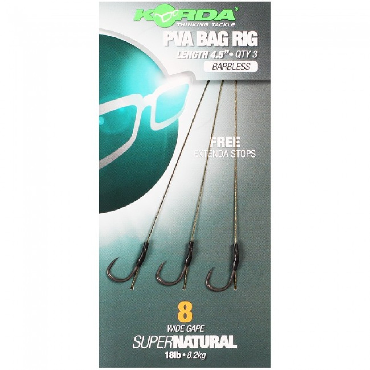 Korda Solidz PVA Rig Wide Gape 18lb size 6