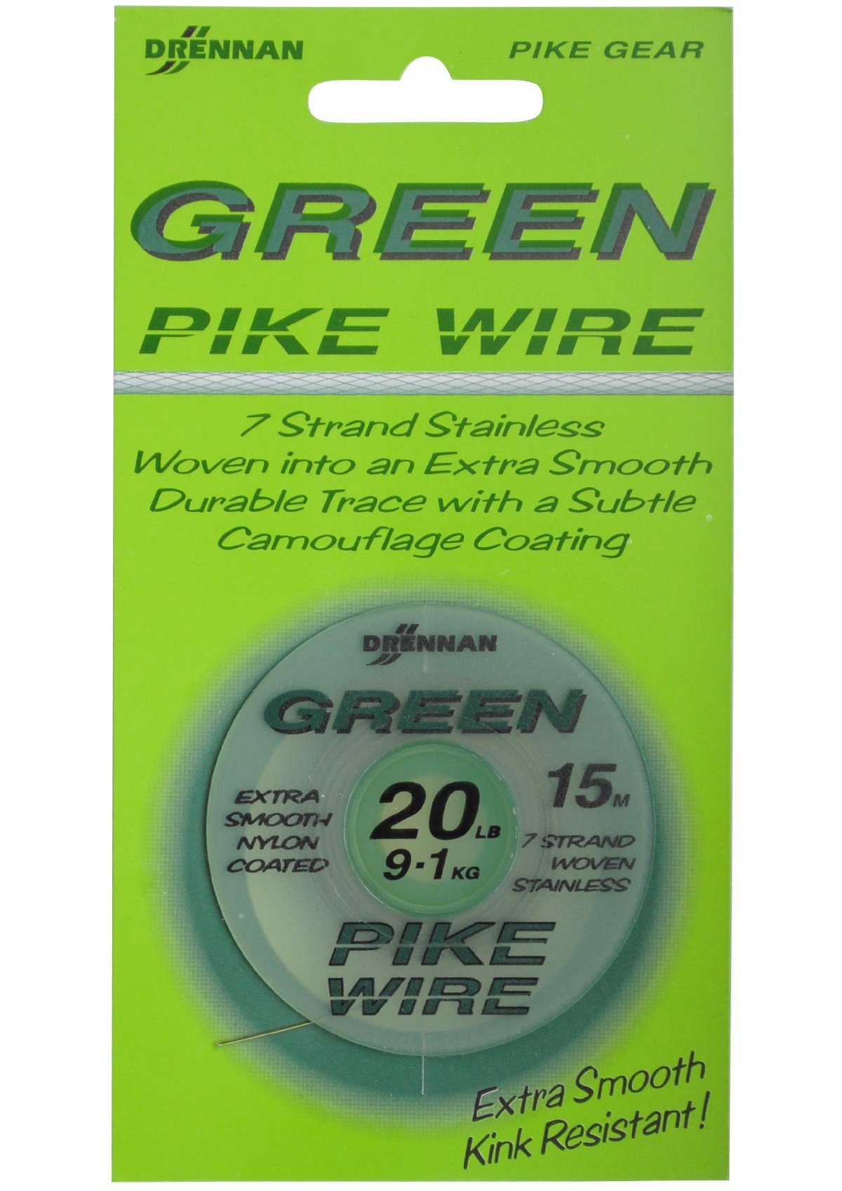 Drennan Green Pike Wire 15m 28lb 0,45mm 12,7kg Drennan Green Pike Wire 15m 28lb 0,45mm 12,7kg