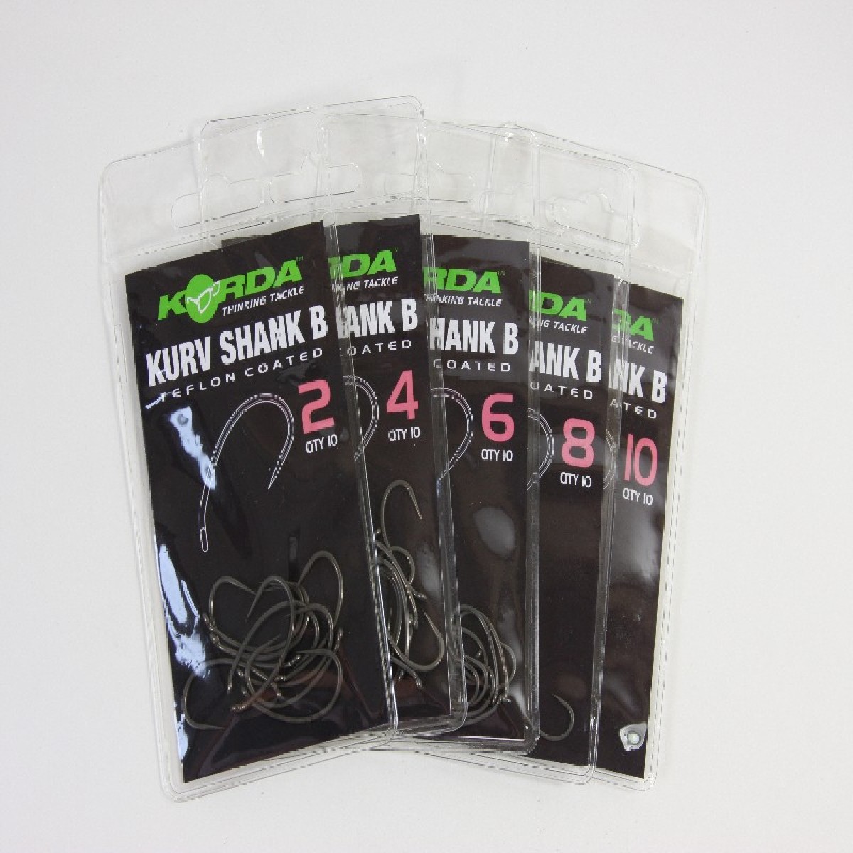 Korda Kurv Shank Barbless Haak Size 4, 10 st