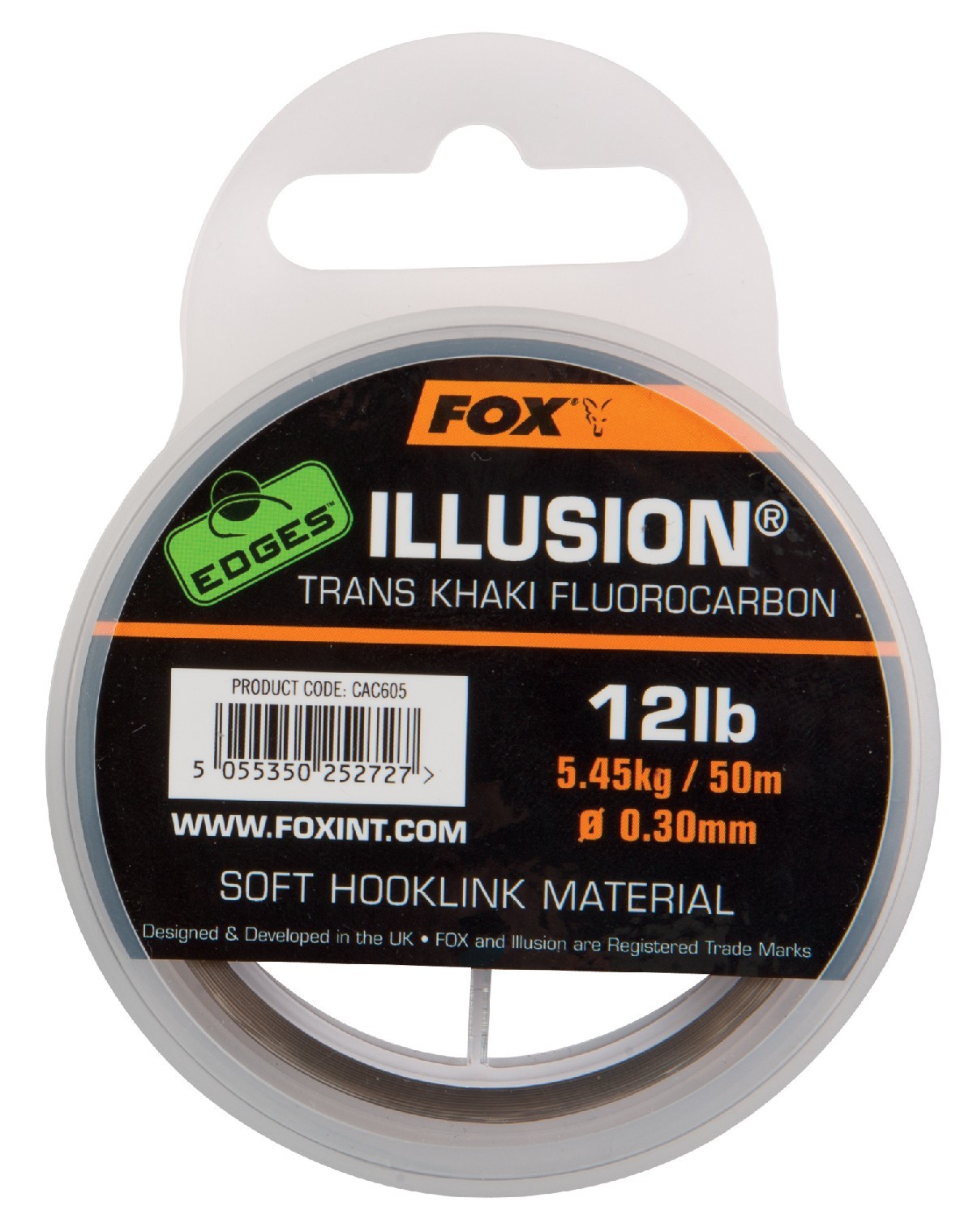 Fox Illusion Soft Hooklink Trans Khaki 16 lb/0.35mm 50m Fox Illusion Soft Hooklink Trans Khaki 16 lb/0.35mm 50m