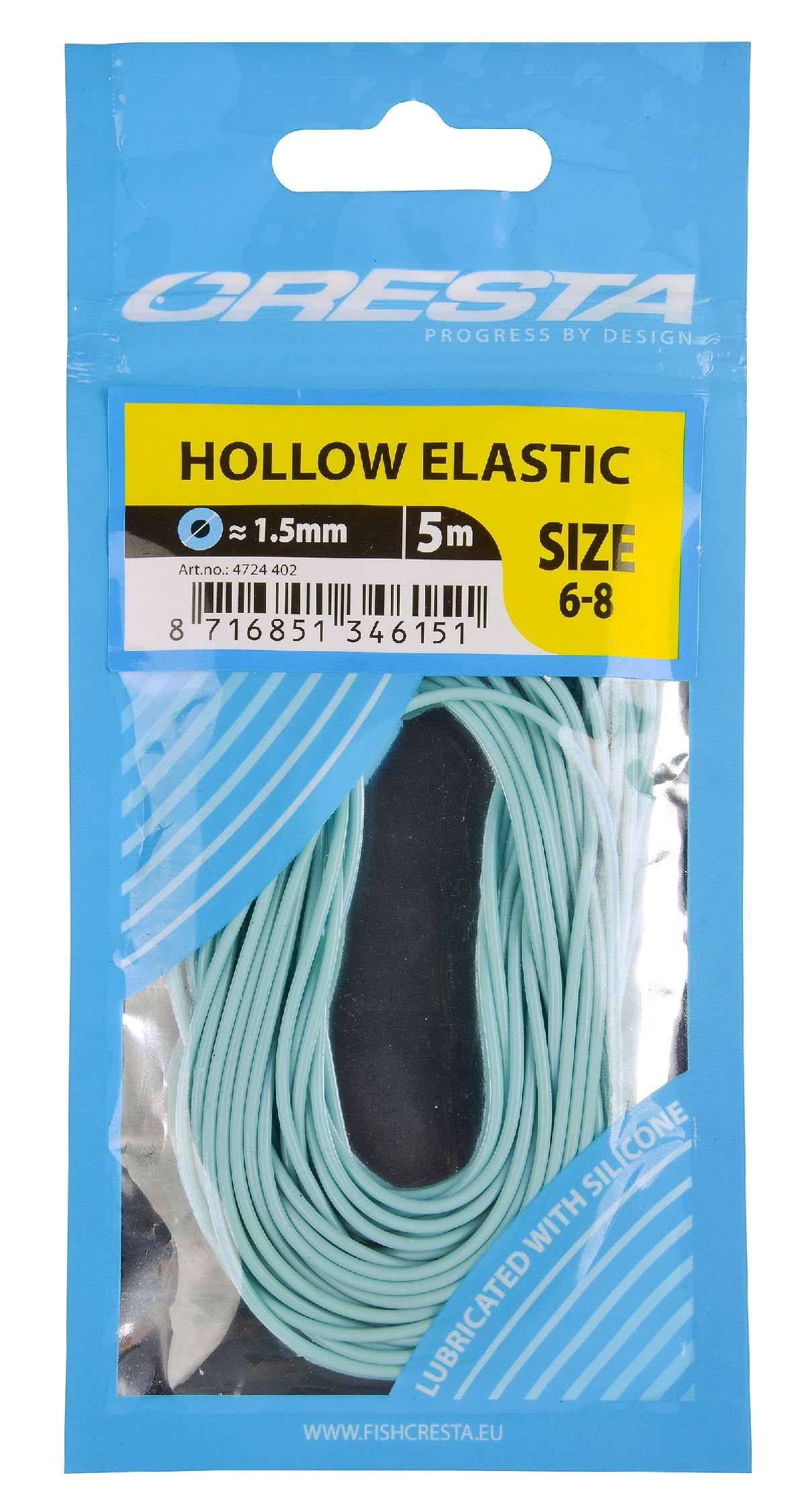 Cresta Hollow Elastic 1.5 mm 5 m Light Blue
