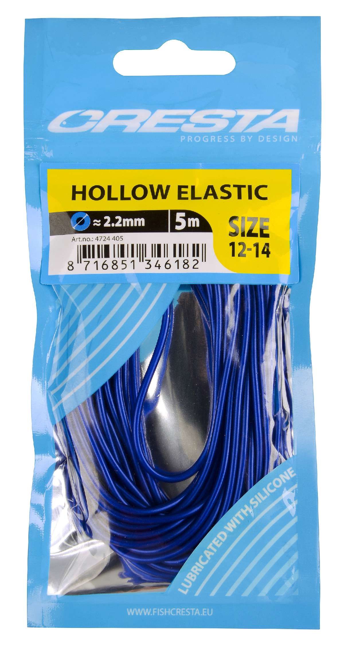 Cresta Hollow Elastic 2.2 mm 5 m Blue