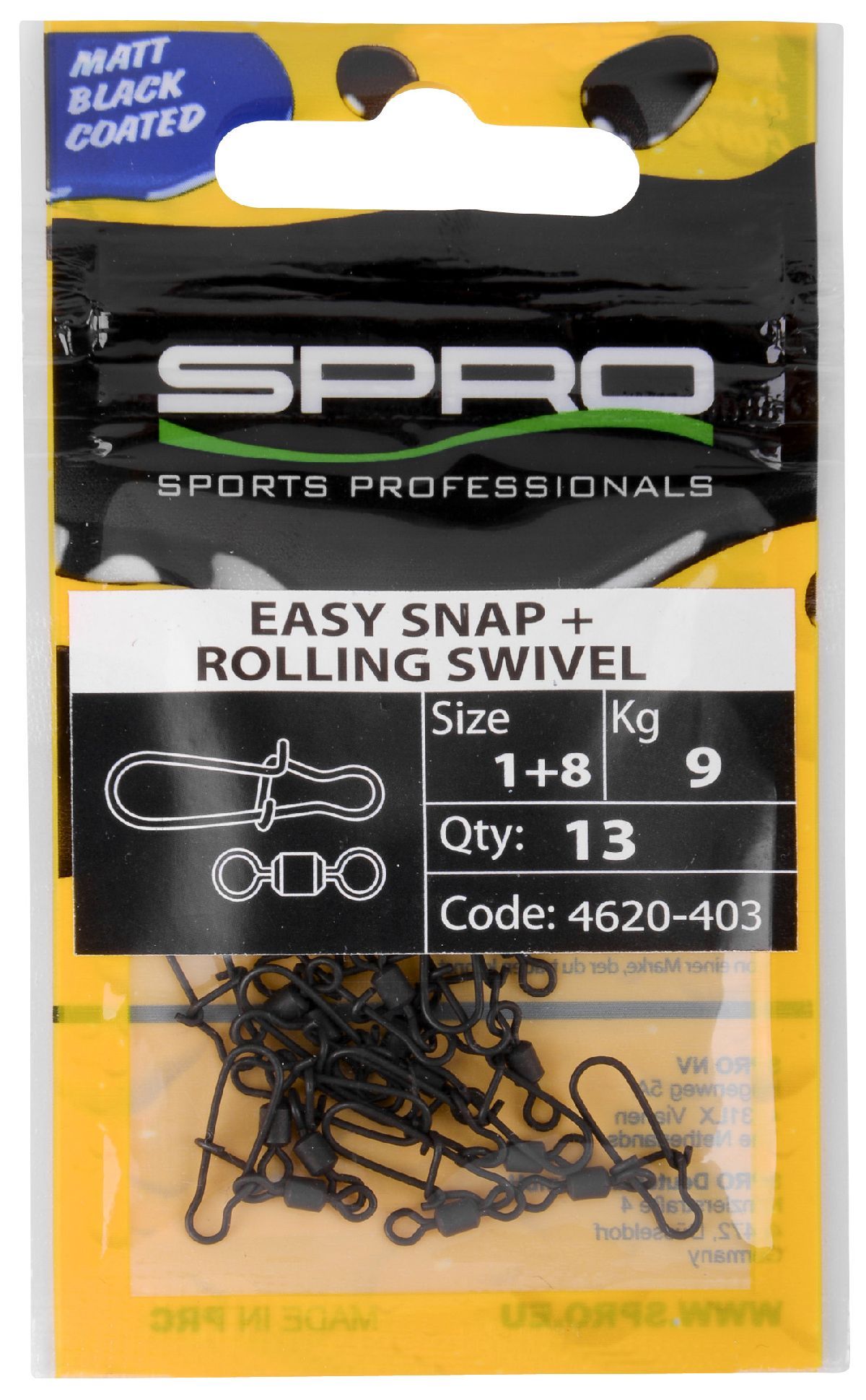 Spro Mb Easy Snap + Rg Swivel 1+8 - 13St.