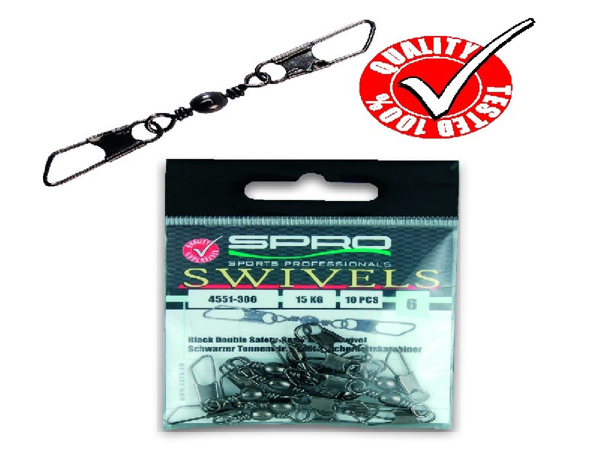 Spro Double Safety-snap swivel 16 5kg