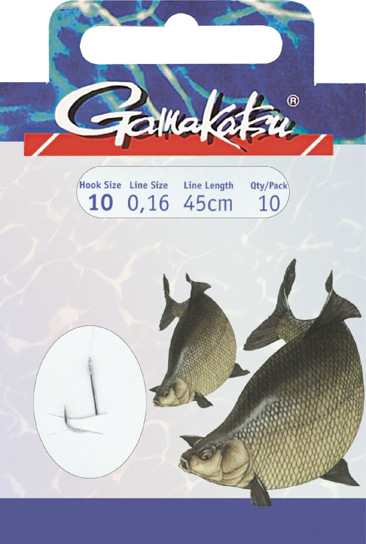Gamakatsu Hook Bks-1810B Bream Feed.75Cm 08-018 mm, 10 st
