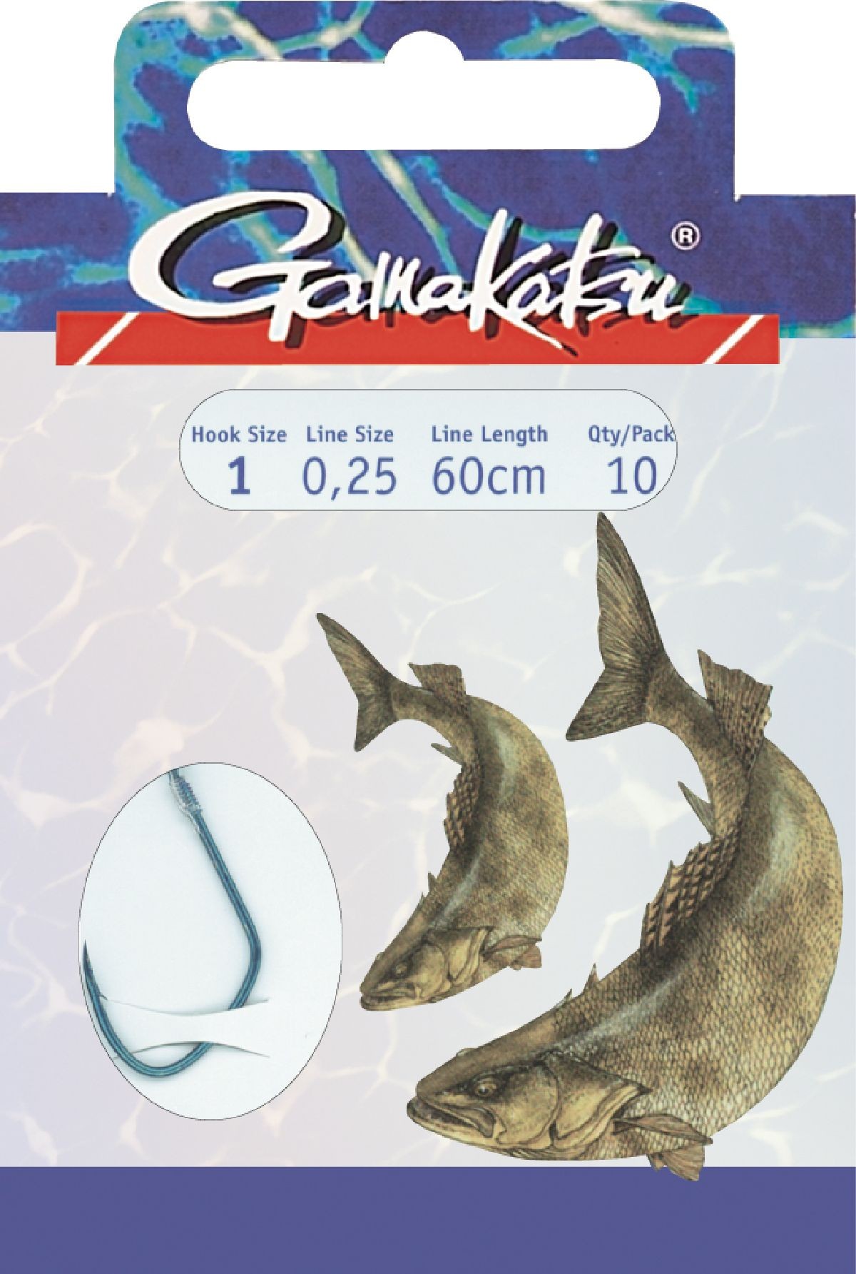 Gamakatsu Hook Bks-2210S Pike Perch 60Cm 02-025 mm, 10 st