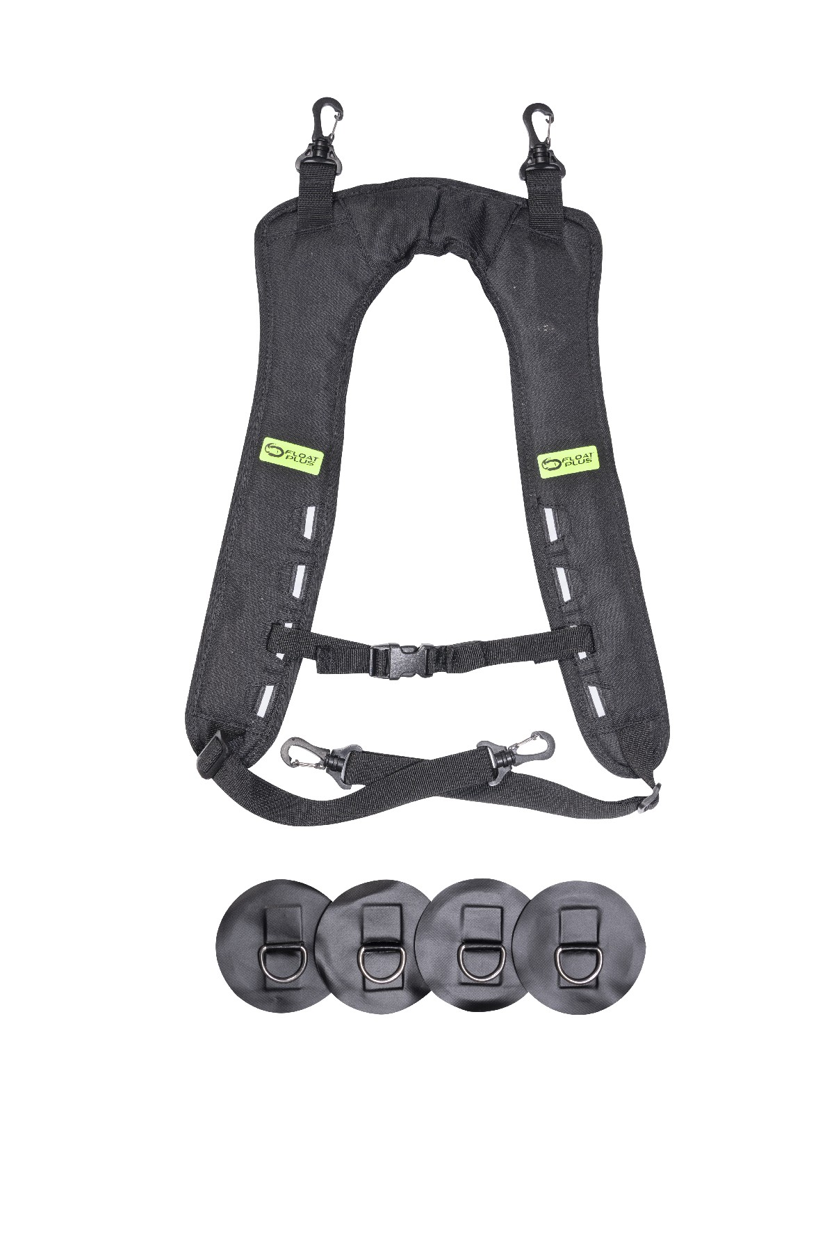 Floatplus Trageriemen mit 4 Klebepads mit D-Ring