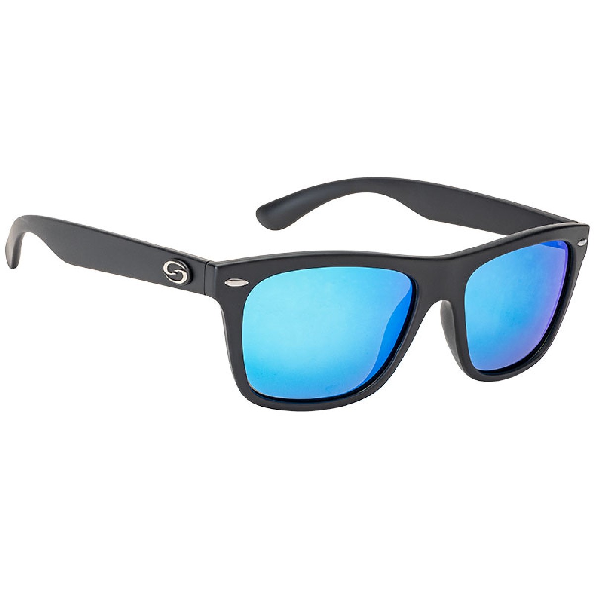 Strike King Plus Cash Matte Black Frame White Blue Mirror Gray Base Lens