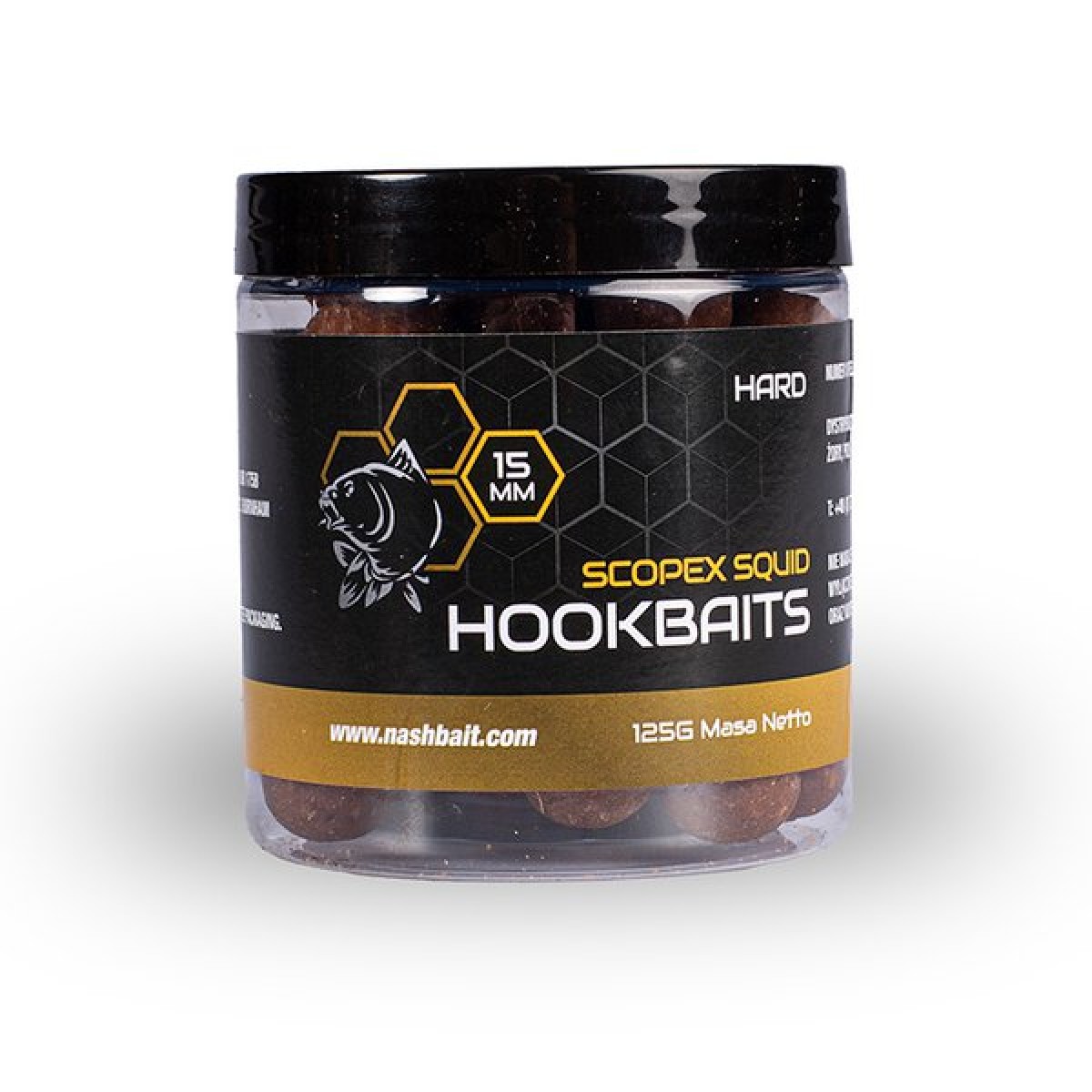 Nash Scopex Squid Hard Hookbaits 15mm 125gr