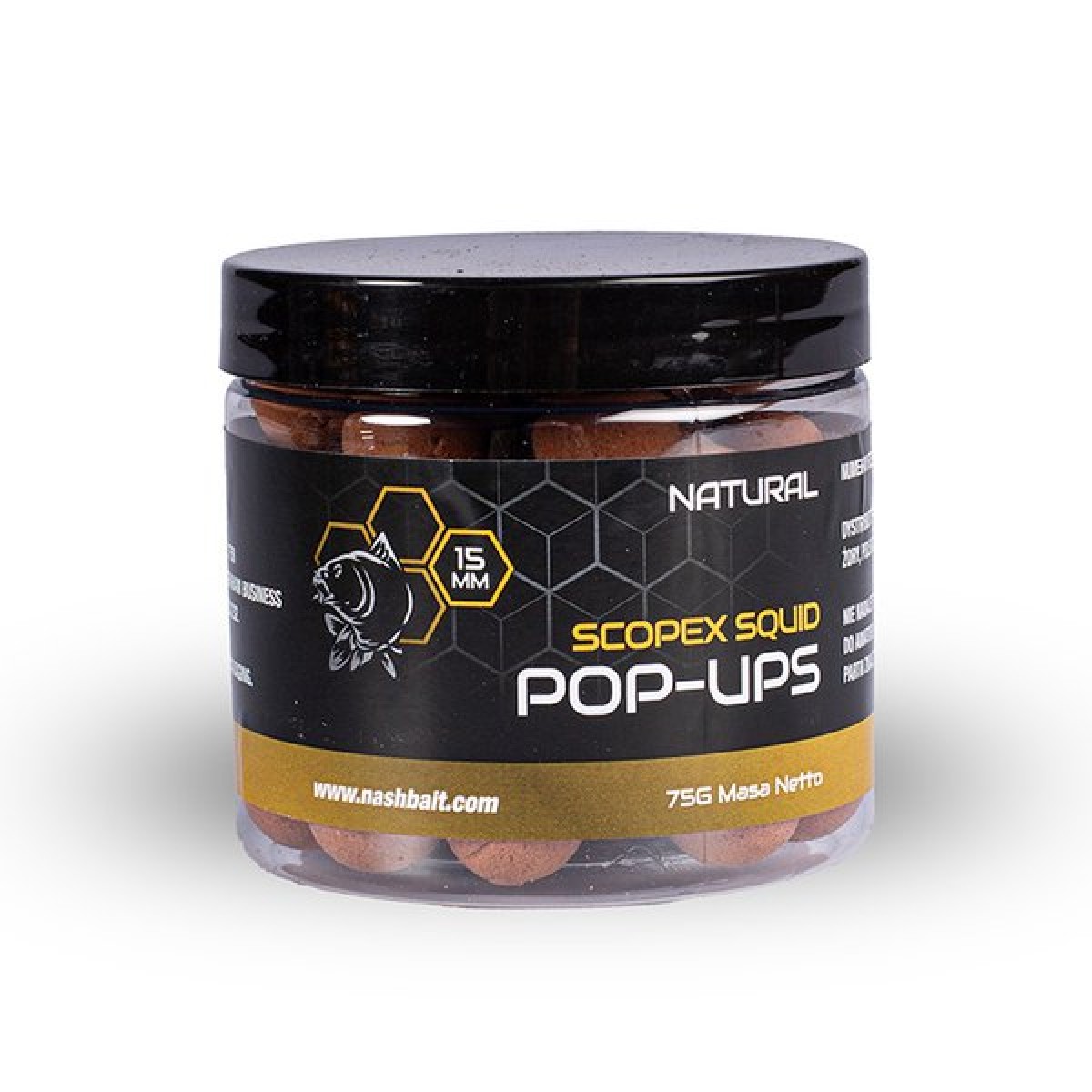 Nash Scopex Squid Pop Ups Natural 12mm 75gr