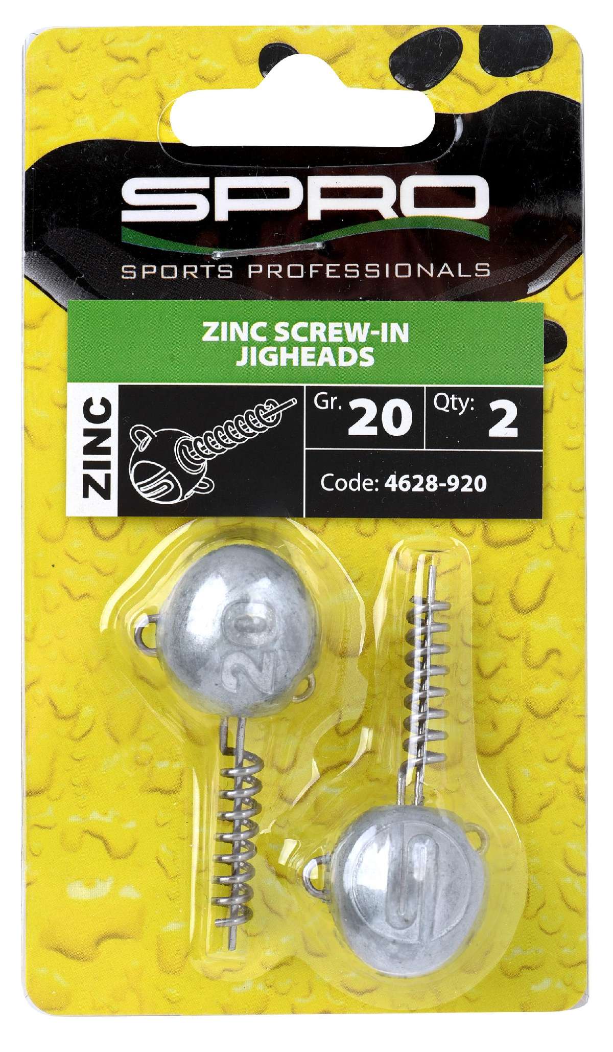 Spro Zinc Screw-In Jigheads 20 gr 2st. Spro Zinc Screw-In Jigheads 20 gr 2st.