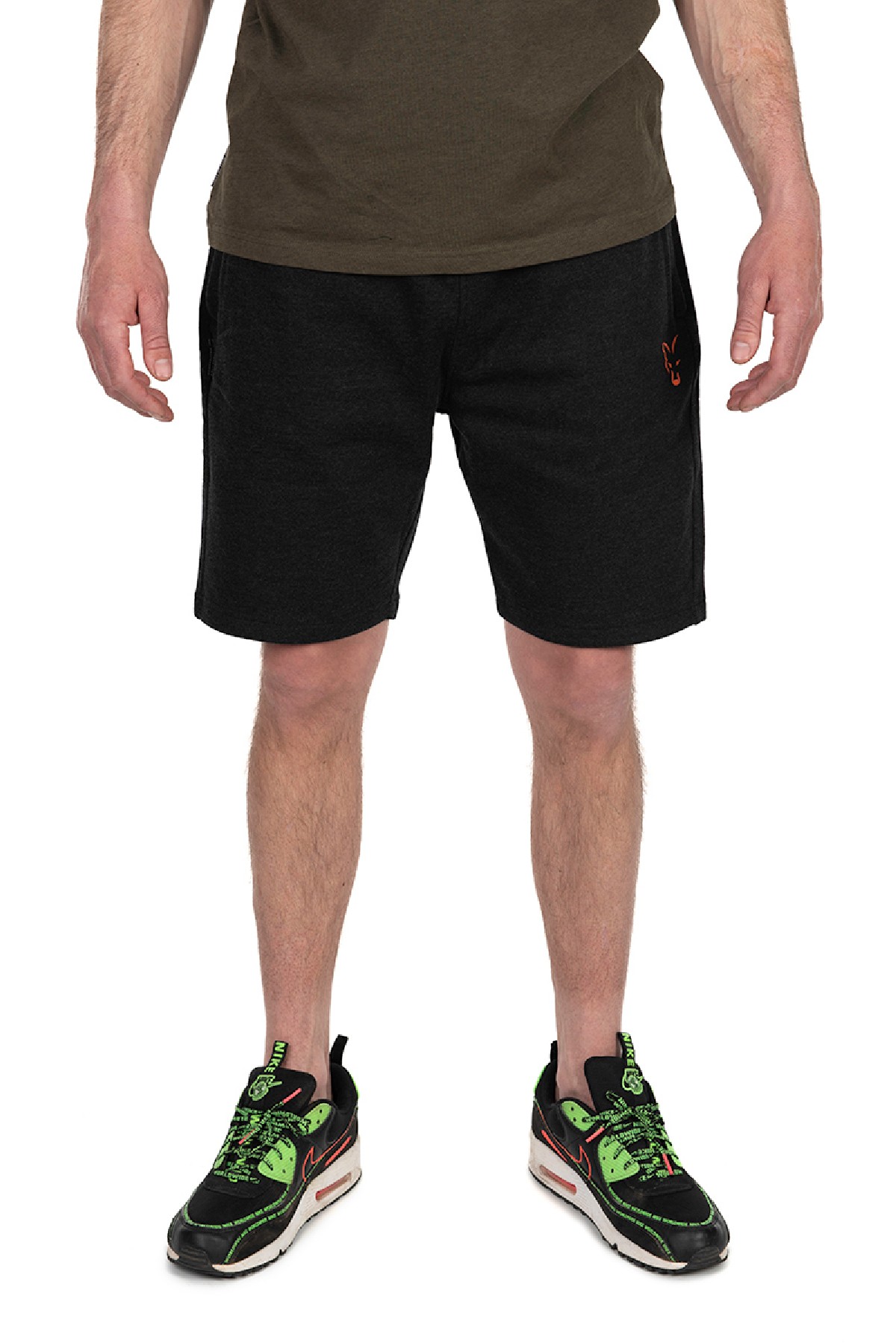 Fox Collection Lightweight Jogger Short Black & Orange Small