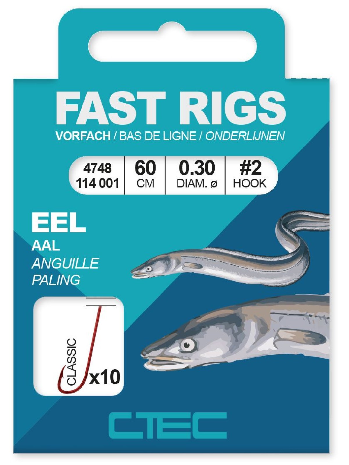 Spro C-Tec Fast Rigs Eel Classic 60cm Size 4 0,25mm Spro C-Tec Fast Rigs Eel Classic 60cm Size 4 0,25mm