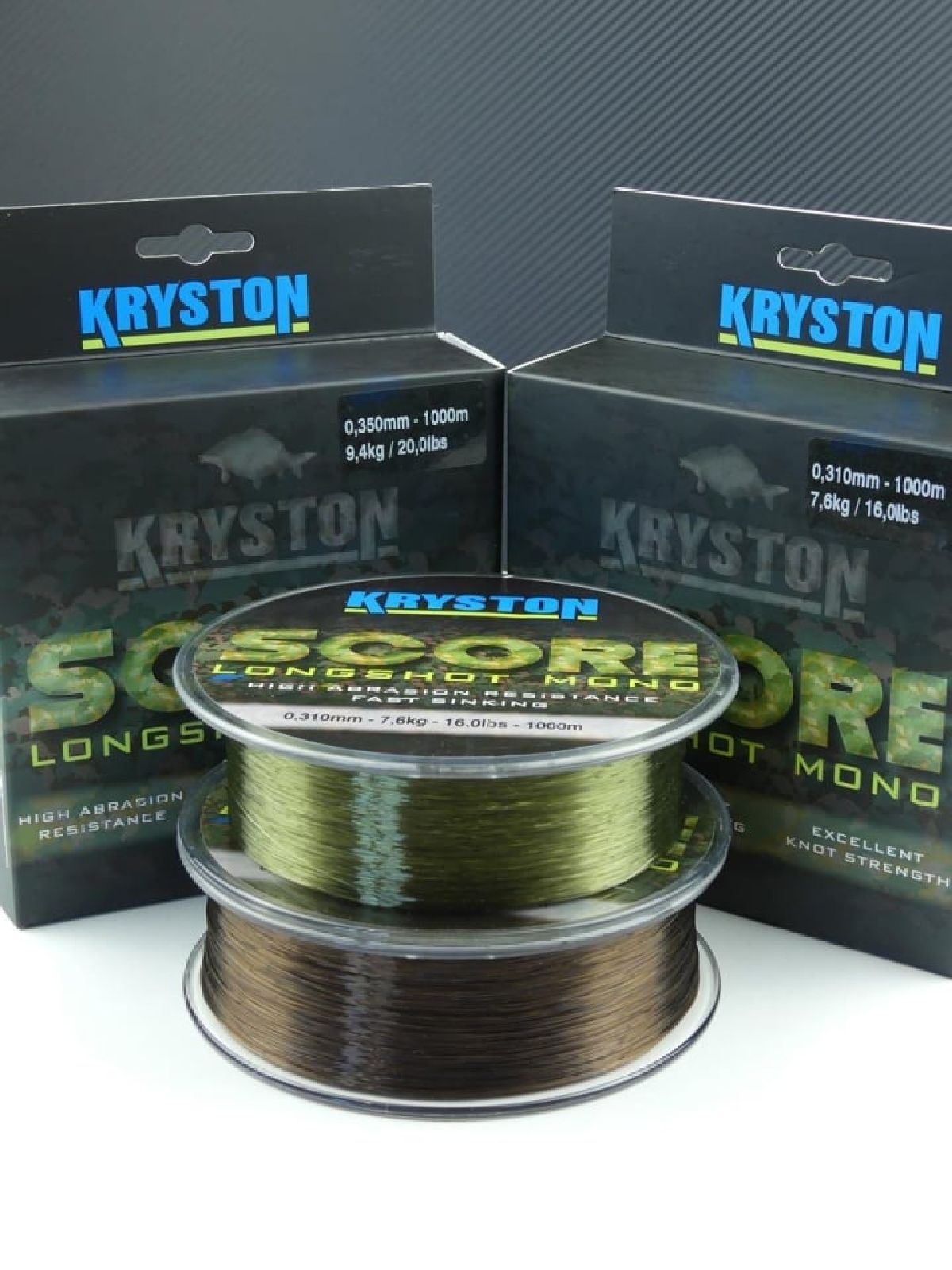 Kryston Score Super Grade Dark Brown 0,31mm 16lb 1000m