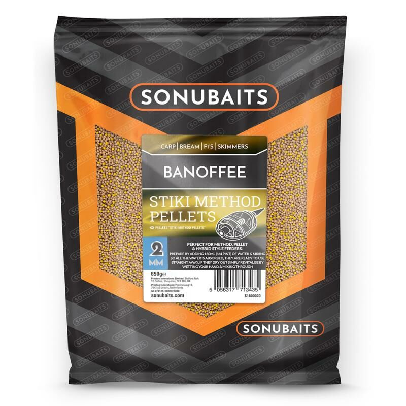 Sonubaits Stiki Method Pellets 2mm Banoffee 650gr Sonubaits Stiki Method Pellets 2mm Banoffee 650gr
