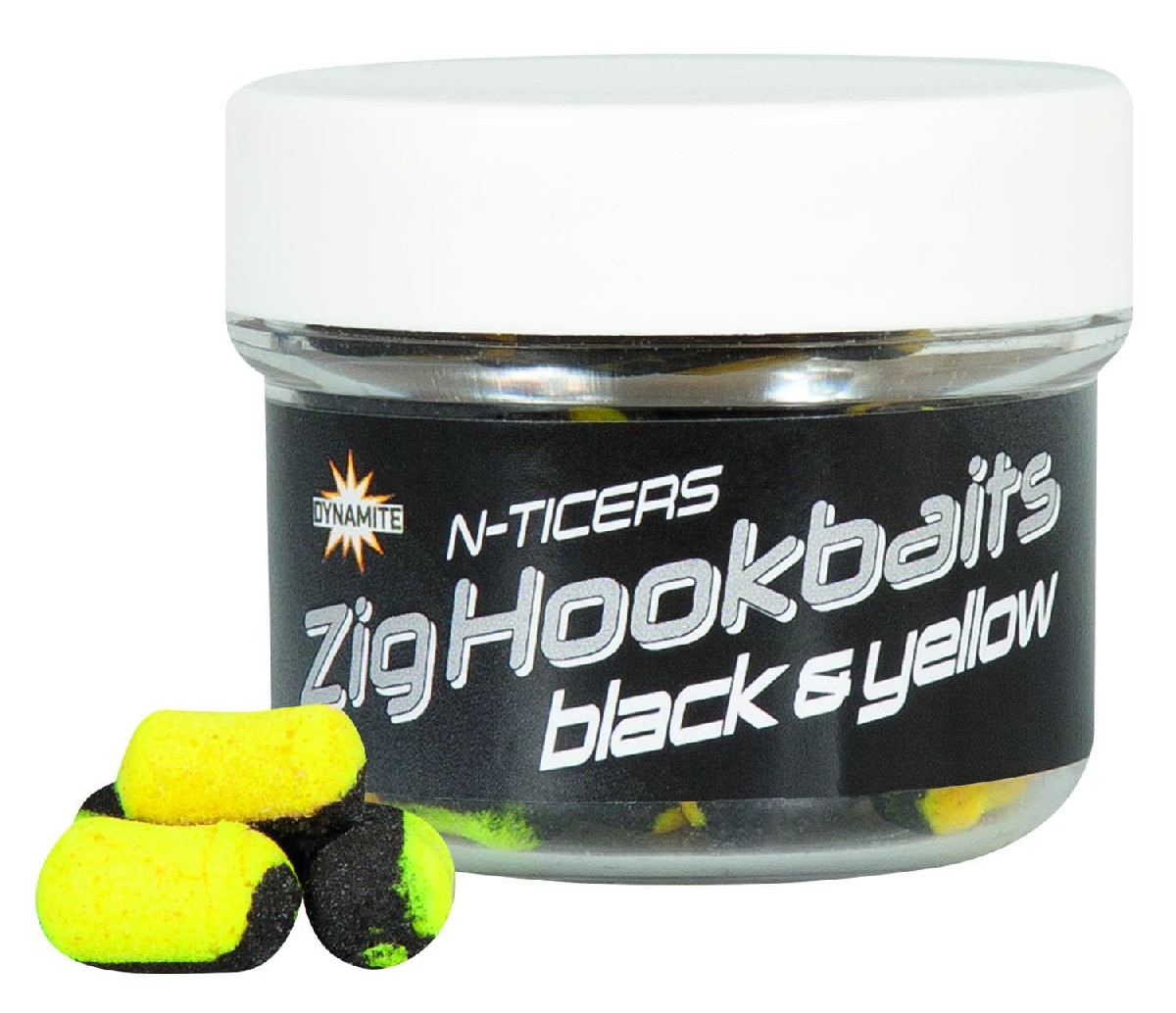 Dynamite Baits N-Ticers Zig Hookbaits Black & Yellow