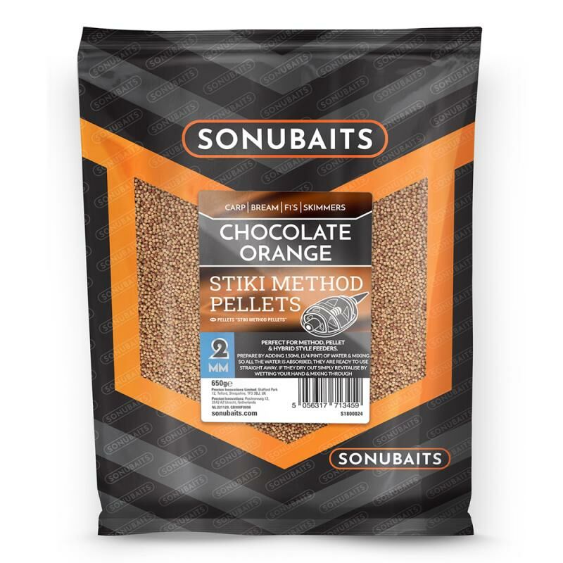 Sonubaits Stiki Method Pellets 2mm Chocolate Orange 650gr