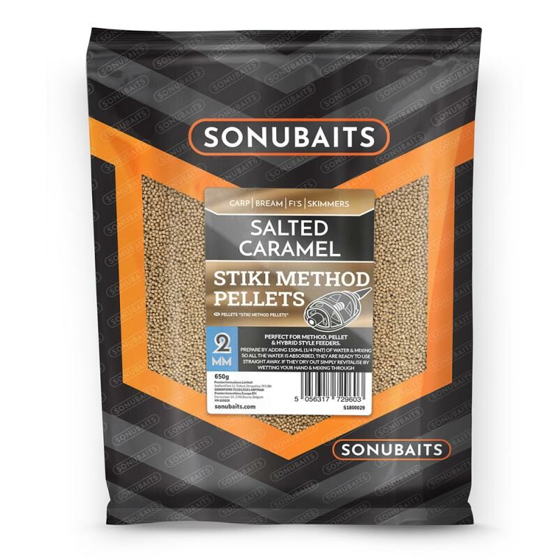 Sonubaits Stiki Method Pellets 2mm Salted Caramel 650gr Sonubaits Stiki Method Pellets 2mm Salted Caramel 650gr