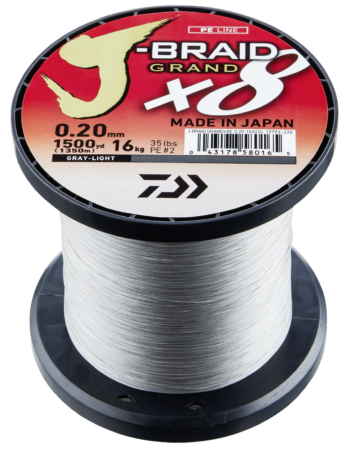 Daiwa J-Braid Grand X8 Gray Light 100m 0.06 mm / 5kg