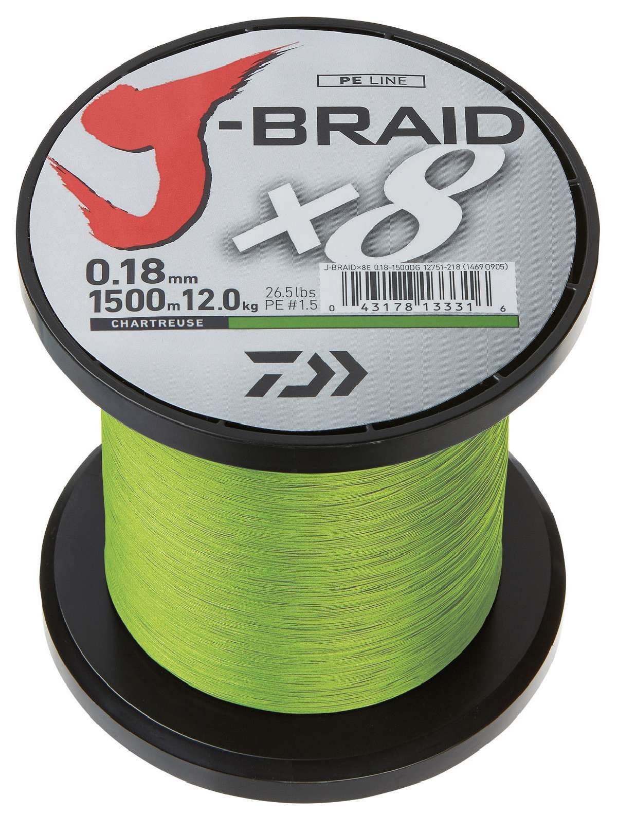 Daiwa J-Braid X8E chartreuse 100m 0.22 mm / 17kg