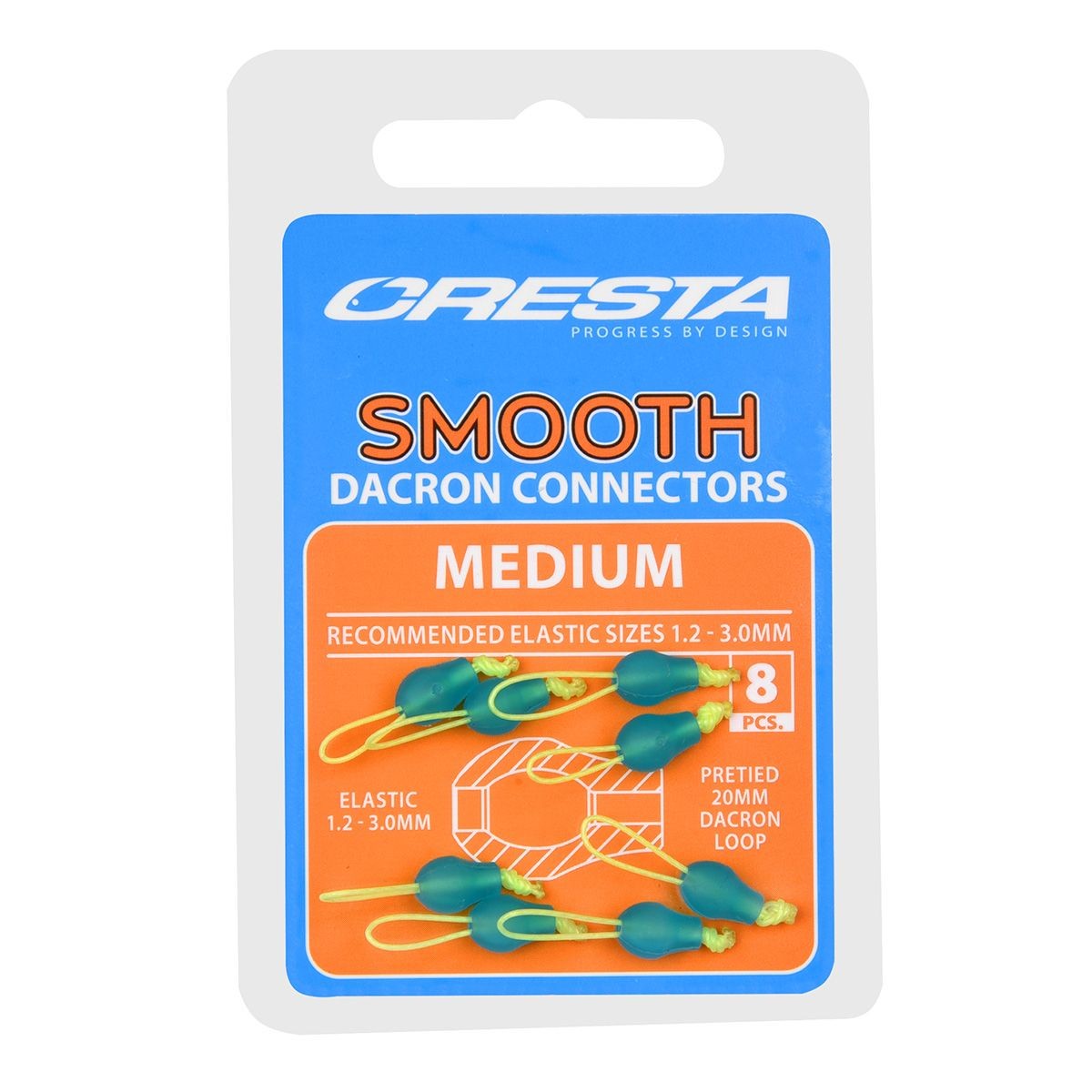 Cresta Smooth Dacron Connectors Medium (1,2 - 3,0mm) Cresta Smooth Dacron Connectors Medium (1,2 - 3,0mm)