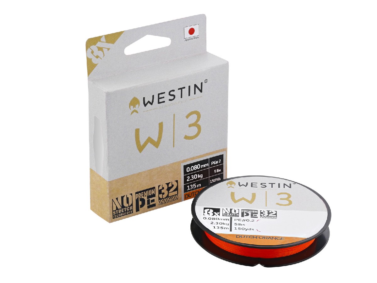 Westin W3 8-Braid Dutch Orange 135m 0.128 mm 5Kg