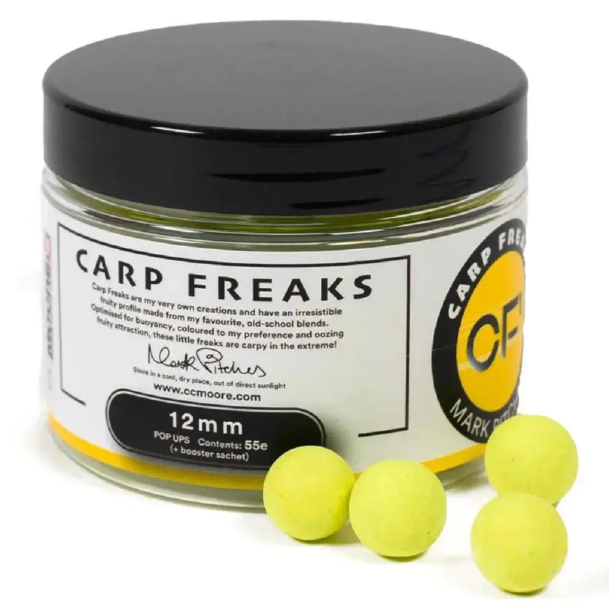 CC Moore Carp Freaks Pop Ups Yellow 12mm CC Moore Carp Freaks Pop Ups Yellow 12mm