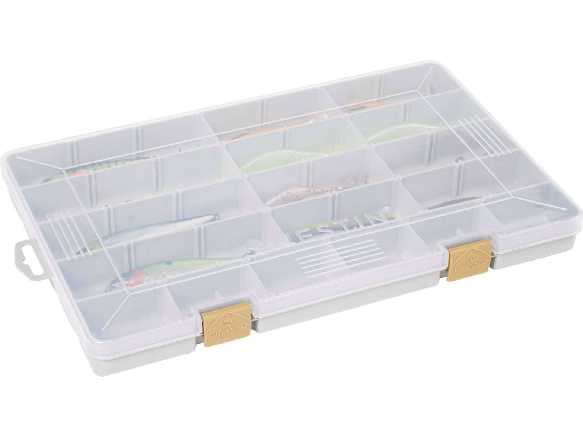 Westin W3 Tackle Box Compartmens Grey & Clear 35,5x22,5x3,5 cm