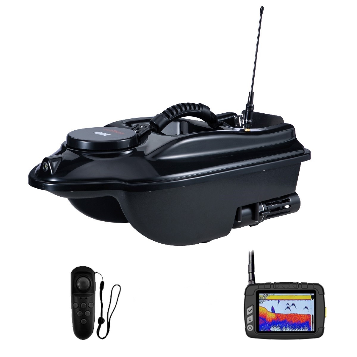 Boatman Actor Sonar Futterboot Schwarz V5 Kompass