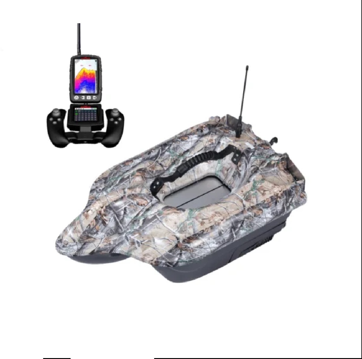 Boatman Fighter Pro Sonar & GPS Futterboot Camo / Zwart