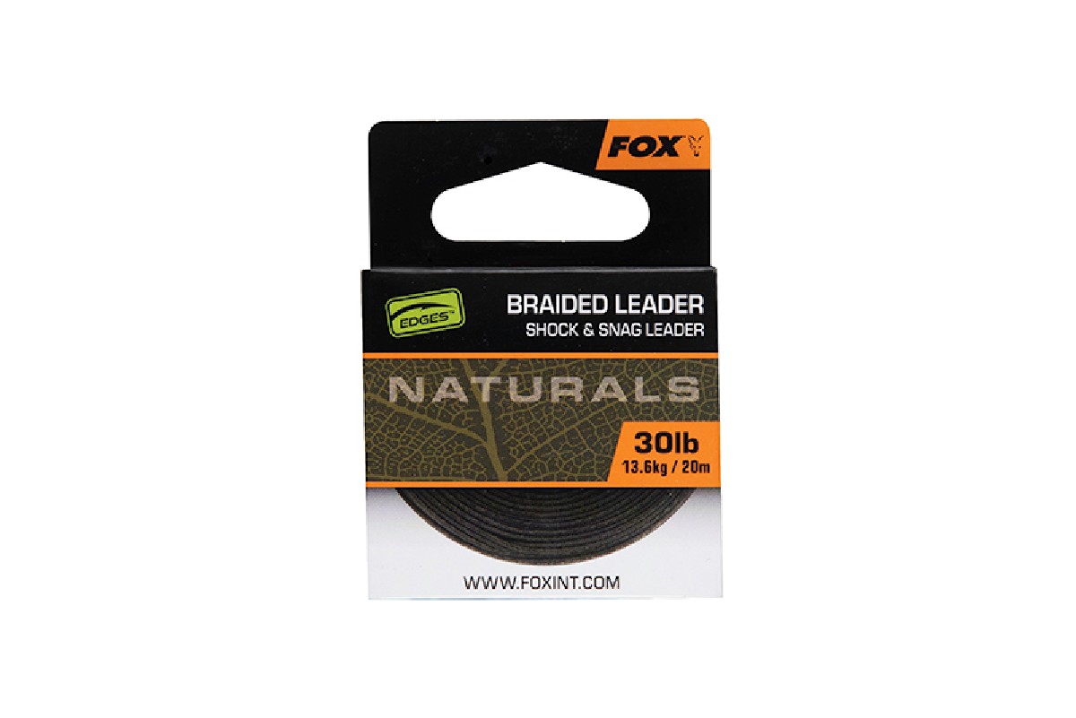 Fox Naturals Braided Leader 20m 30 lb 13.6kg Fox Naturals Braided Leader 20m 30 lb 13.6kg
