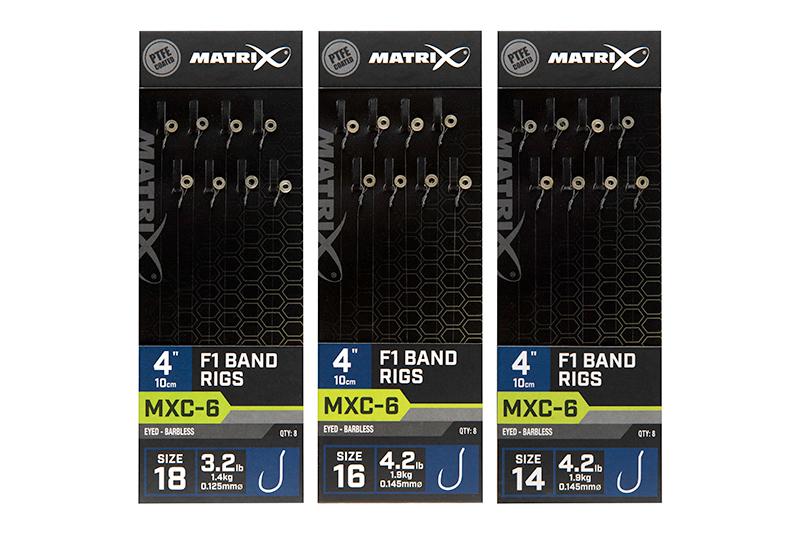 Matrix MXC-6 F1 Band Rigs 10cm 8st. 16 Barbless / 0.145mm