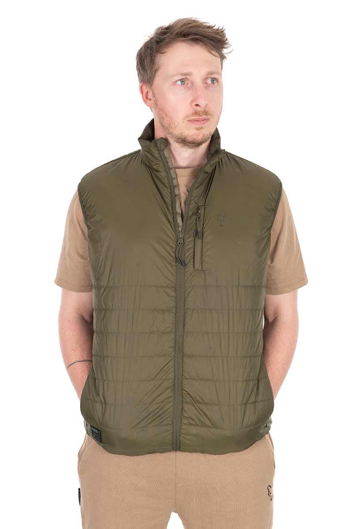 Fox Olive Quilted 100 Gilet Large