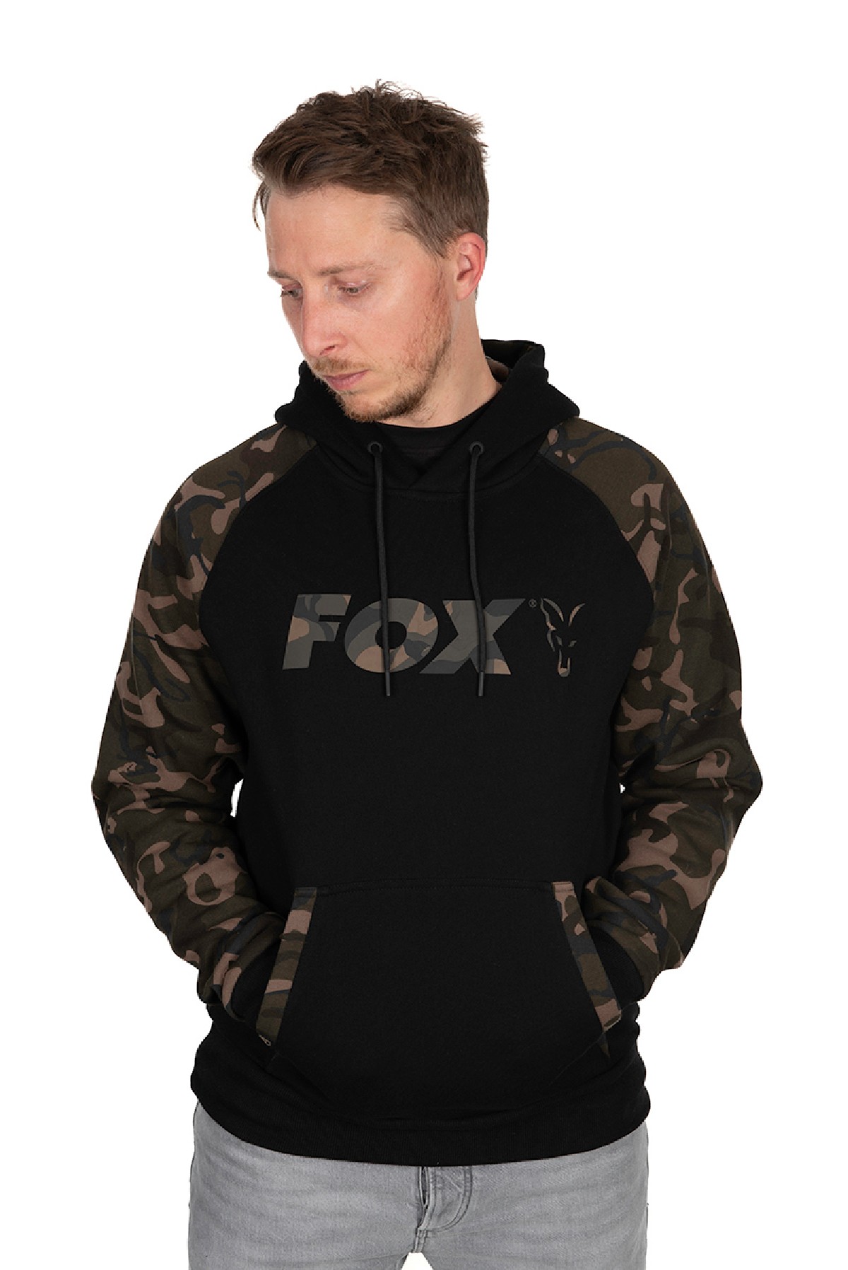 Fox Fox Black / Camo Raglan Hoodie Small