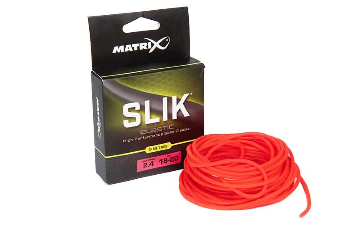 Fox Matrix SLIK Elastic 8m (2.4 mm) Red 18-20 Fox Matrix SLIK Elastic 8m (2.4 mm) Red 18-20