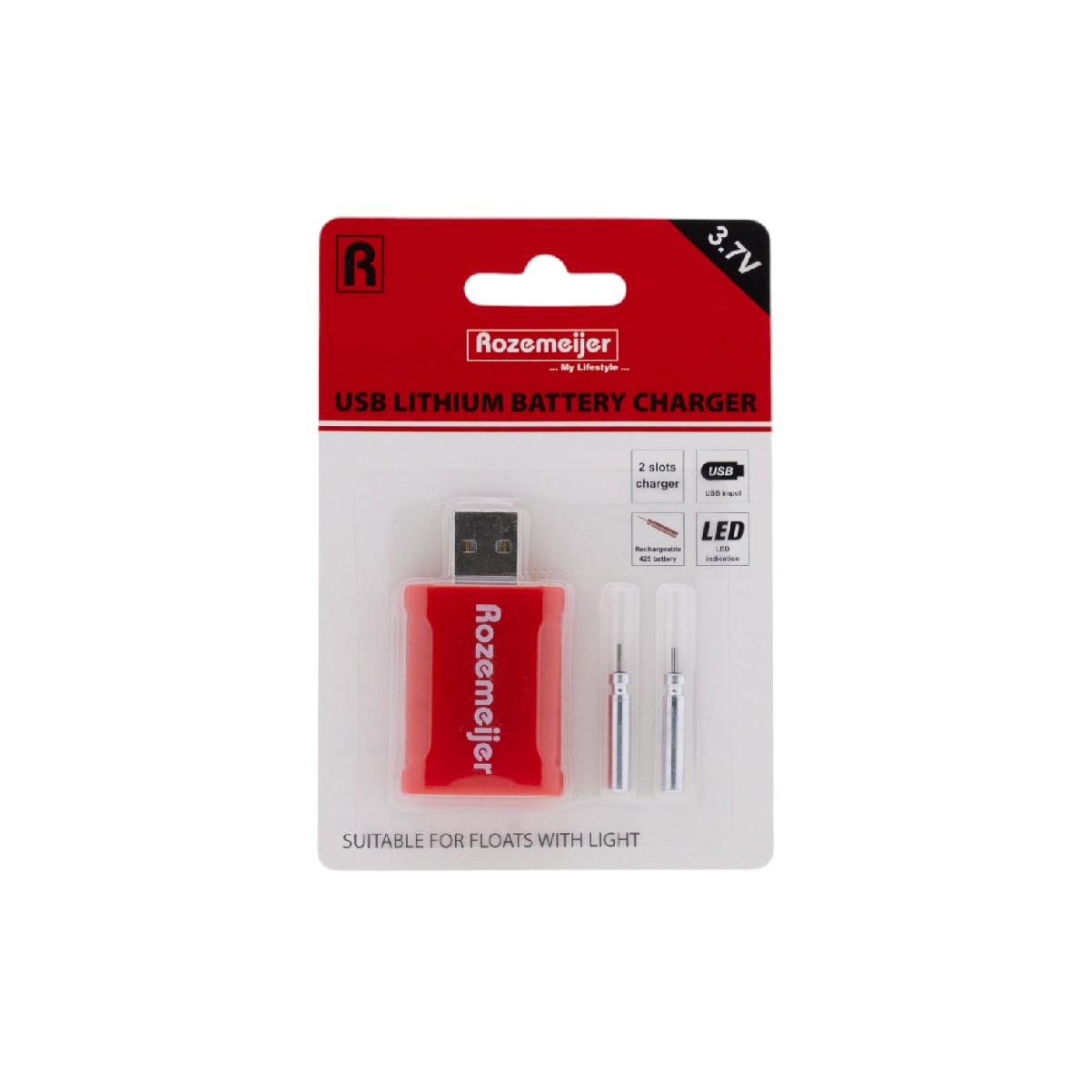 Rozemeijer USB Lithium Battery Charger incl. 2st. LIR425 battery