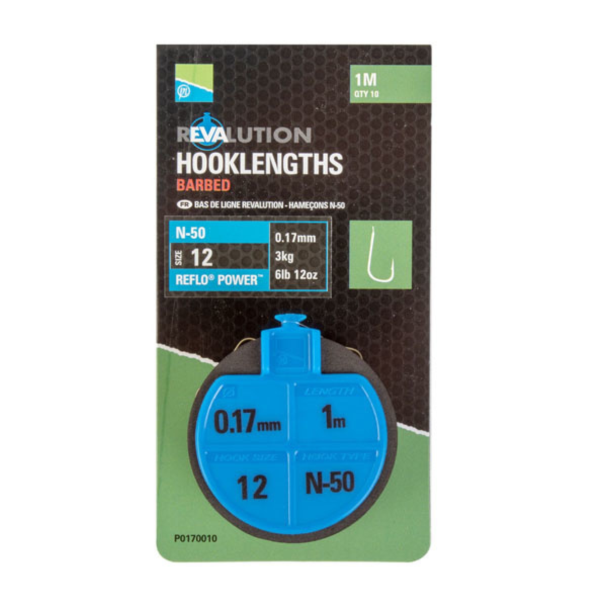 Preston Revaluation Hooklengths N50 Size 10  0,17 mm