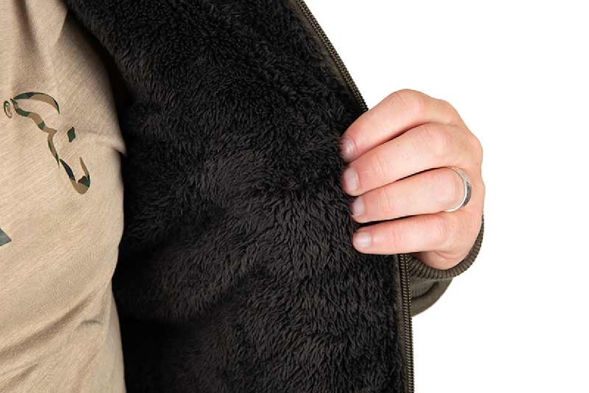 Fox Collection Sherpa Jacket Green & Black X-Large