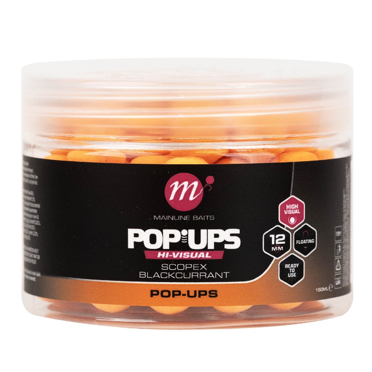 Mainline High Visual Mini Pop-ups 12mm Scopex & Blackcurrant Mainline High Visual Mini Pop-ups 12mm Scopex & Blackcurrant