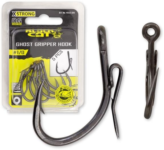 Black Cat Ghost Gripper Hook DG Coating 5st. Size 2/0