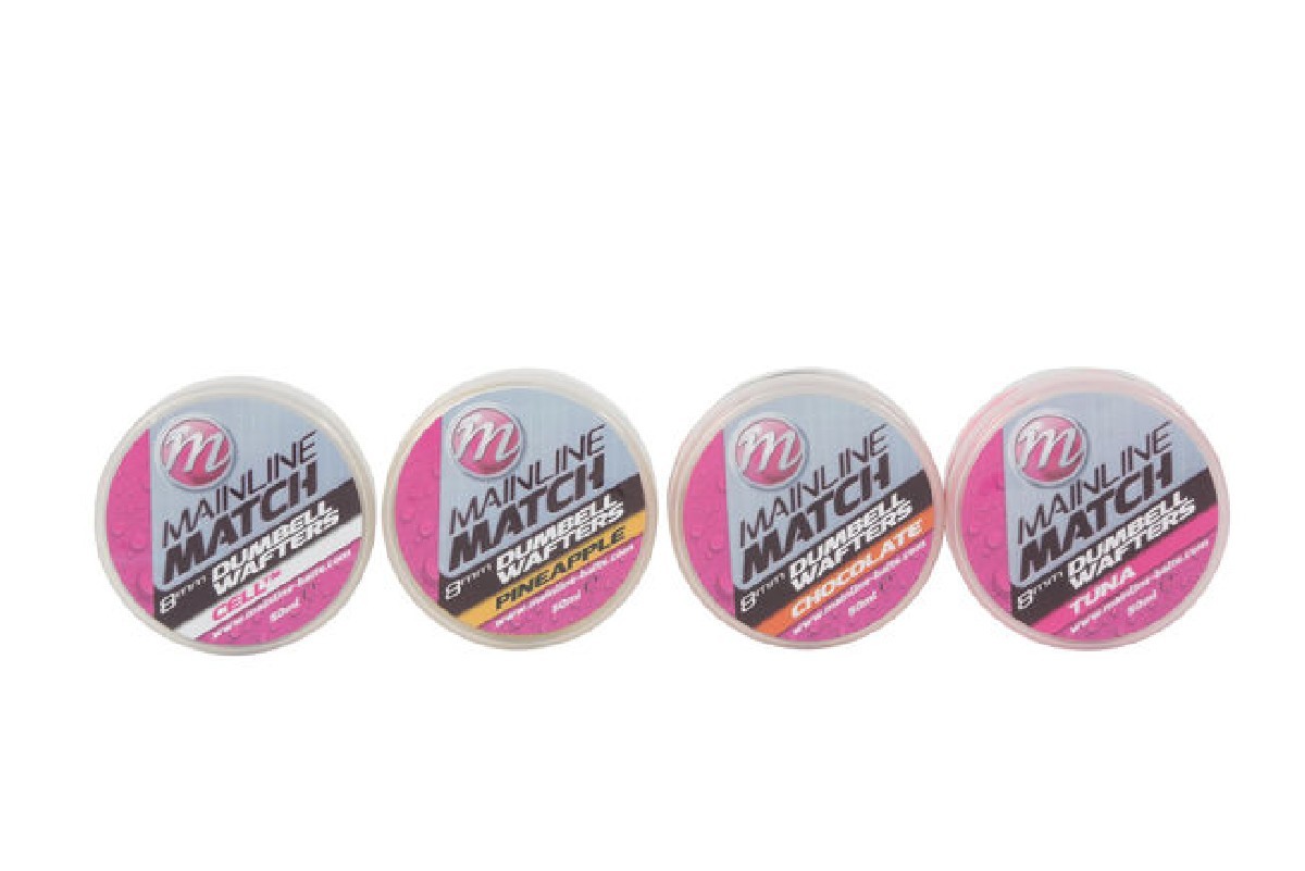 Mainline Match Dumbell Wafters 6mm Pink Tuna Mainline Match Dumbell Wafters 6mm Pink Tuna