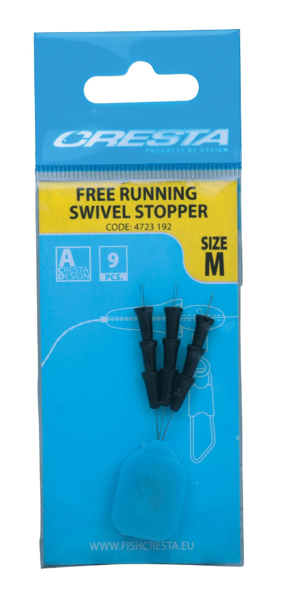 Cresta Free Running Swivel Stoppers Medium 9 st.
