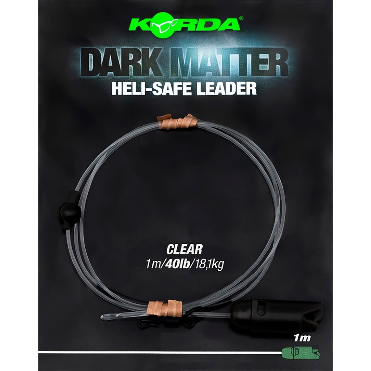 Korda Dark Matter Leader Heli Safe Leader 40LB 1M Clear