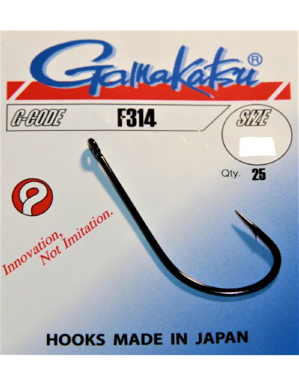 Gamakatsu F314 Hooks Black 25St. Size 1