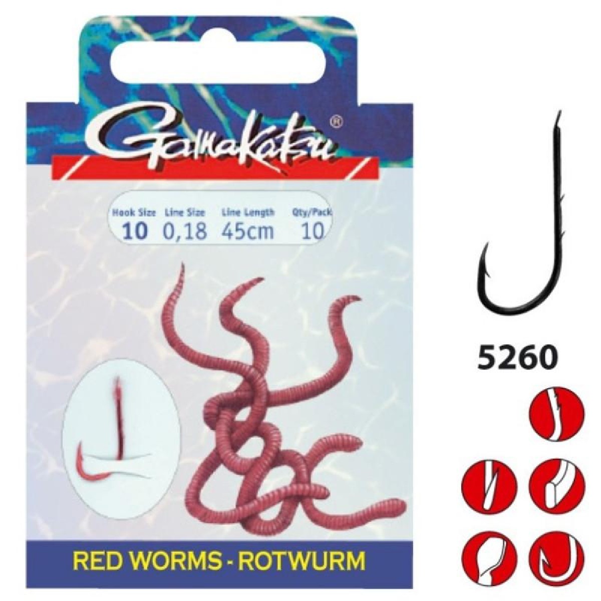 Gamakatsu Ls-5260R Hooks Red 25St. Size 4