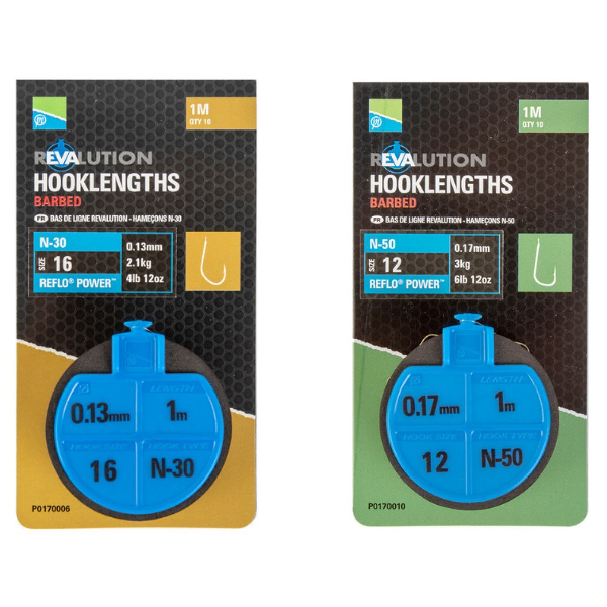 Preston Revalution Hooklengths N20 100cm 10st. Size 18 Preston Revalution Hooklengths N20 100cm 10st. Size 18