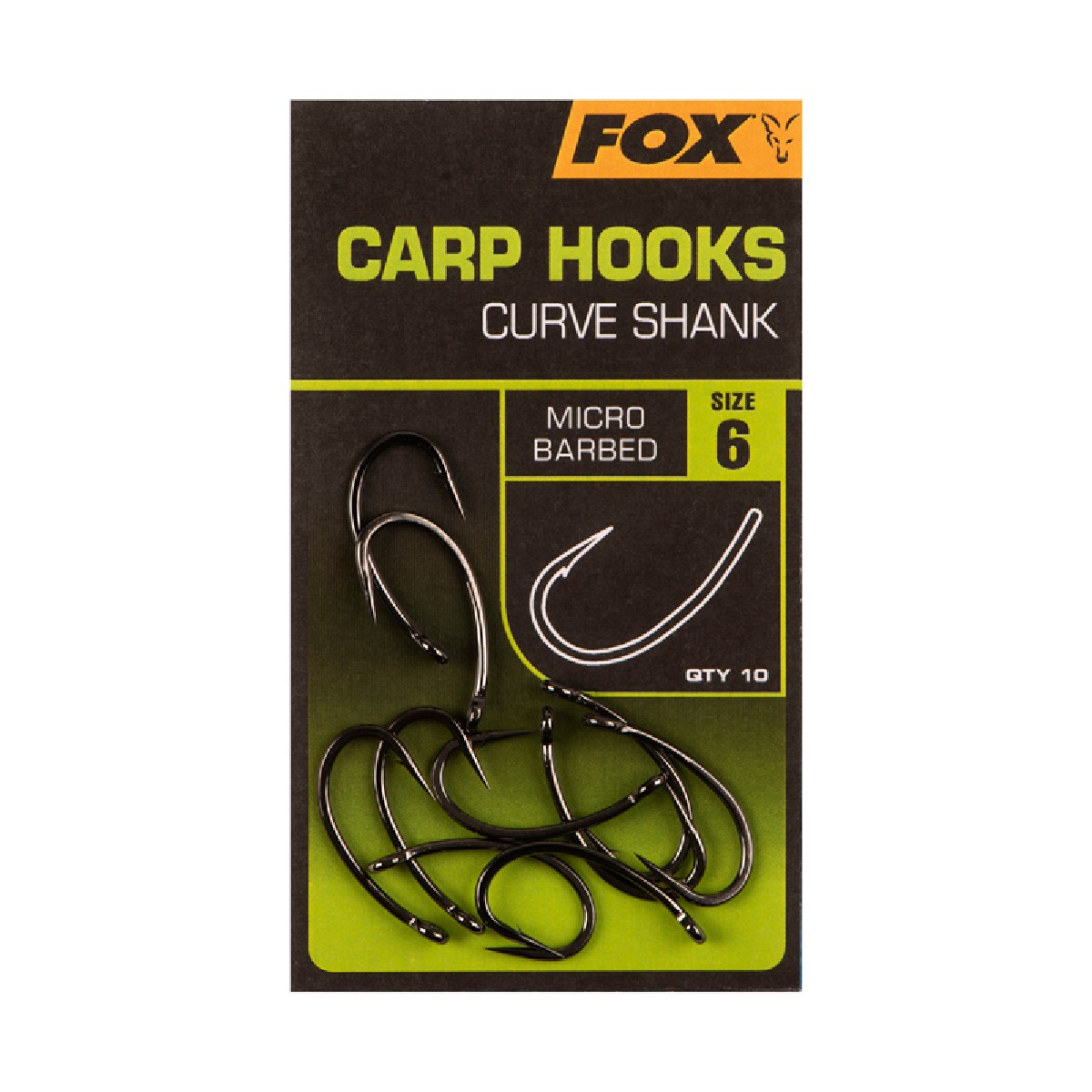 Fox Carp Hooks Curve Shank 10st. Size 2