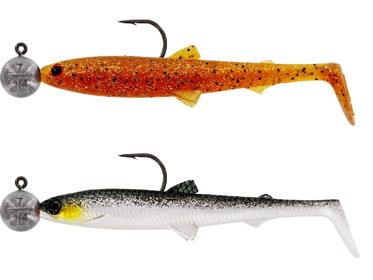 Westin BullTeez 9,5 cm Rigged Mit 7 gr 4/0 Jig 2st. Clear Water Mix 6