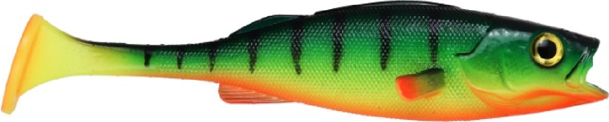 LMAB KØFI Perch Shad 11 cm 4st. Firetiger LMAB KØFI Perch Shad 11 cm 4st. Firetiger