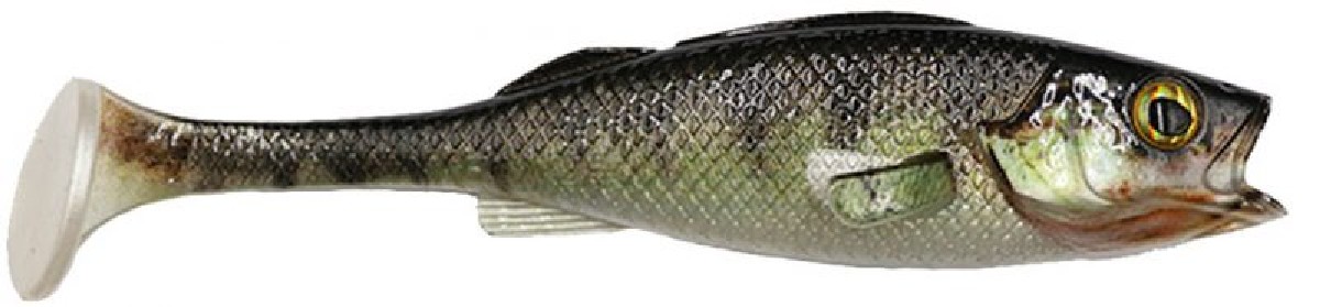 LMAB KØFI Perch Shad 18 cm 1st. Zander Skin
